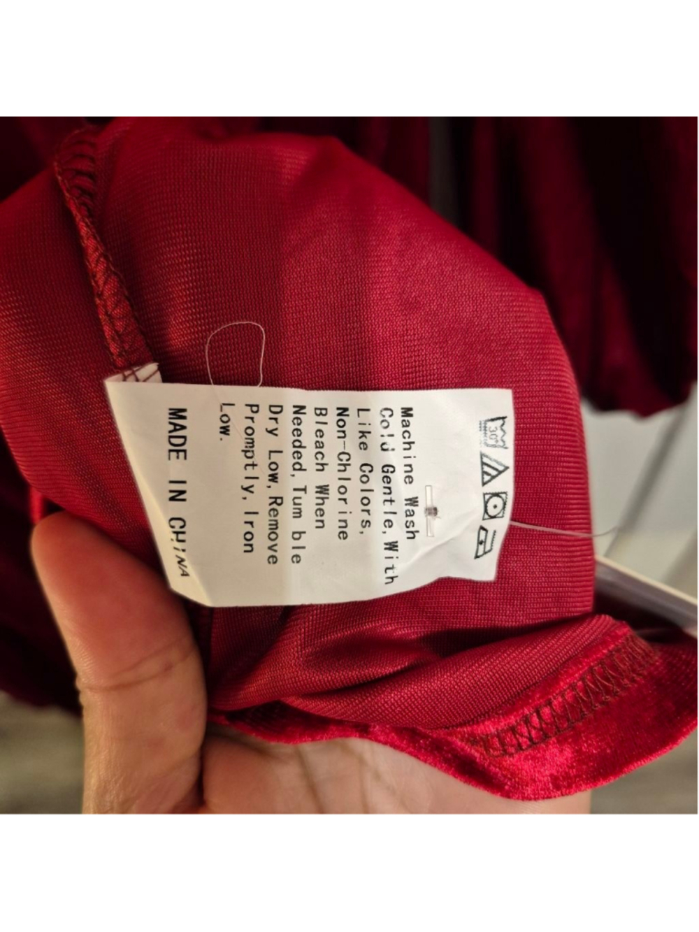 Women's Halara Red Velvet Long Sleeve Dress Plus XL - Picture 4 of 9